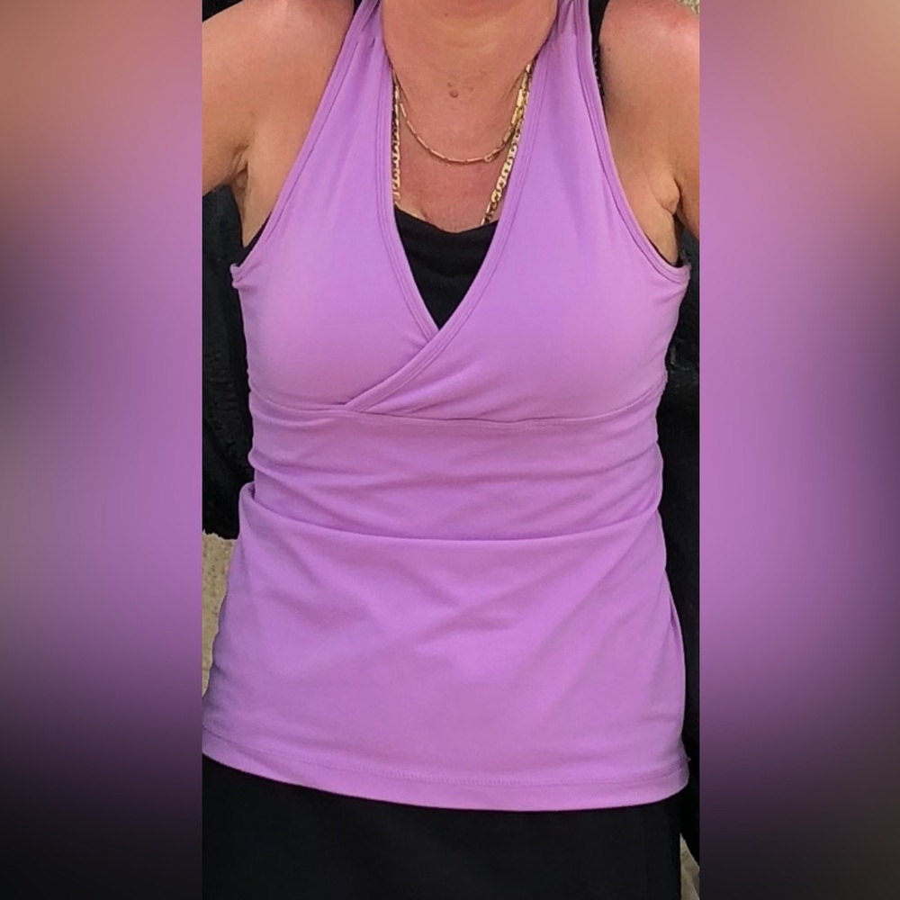 Kyodan lavender tank with padded bra - large